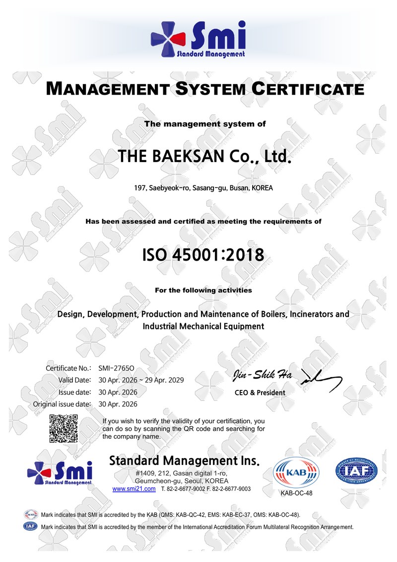 ISO 45001:2018 Certificate